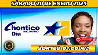 Resultado de EL CHONTICO DIA del SABADO 20 de enero del 2024 chance chonticodia [upl. by Khorma847]