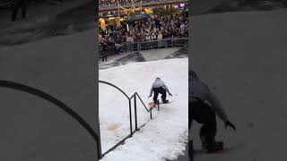 Snowboard broke mid rail shorts snowboarding [upl. by Kone407]