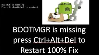 bootmgr is missing press ctrlaltdel to restart in hindi 100 FIX [upl. by Moth]