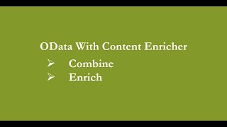 SAPBTPCPI  OData With Content Enricher [upl. by Dewey]