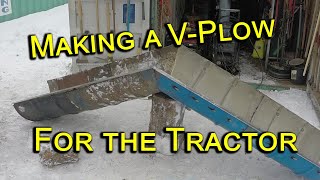 V plow for the tractor 55 gallon drum snow plow [upl. by Acey]