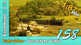 Folge 158  Modellbahn Fahrvideo  das letzte Video dieser H0e Anlage  187  Deutsch H0e [upl. by Stevana679]