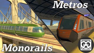 Cities Skylines Metros vs Monorails [upl. by Ragse]