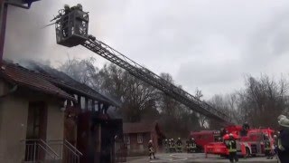 Feuer zerstört Anbau des Forsthauses in Herfa [upl. by Stauder]