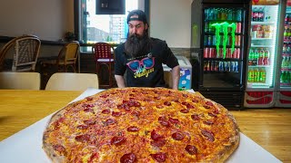 NORWAYS BIGGEST PIZZA CHALLENGE HAS NEVER BEEN BEATEN  BeardMeatsFood [upl. by Atiuqet448]