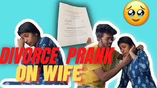 Divorce Prank on Wife  She cried badly🥹  Maniwithnavya [upl. by Allegra]