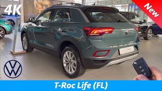 VW TRoc Life 2022  First FULL Review in 4K  Exterior  Interior 10 TSI  110 HP 6speed Price [upl. by Bolton]