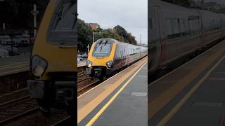 Cross country class 220s clatter through Dawlish Station with the York to Plymouth 220031029 [upl. by Colson751]