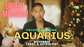 AQUARIUS 😇 FINALLY THINGS MIGHT WORKOUT NOVEMBER TAROT HOROSCOPE [upl. by Anitnelav247]