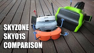 Skyzone SKY01S FPV goggles comparison [upl. by Harbot]