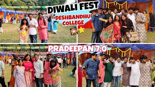 Diwali Fest Of Deshbandhu college 🤩 PRADEEPAN 70 ⭐ [upl. by Bertolde316]