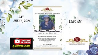 Thanksgiving Service for the life of Datrice Stephenson [upl. by Etty]