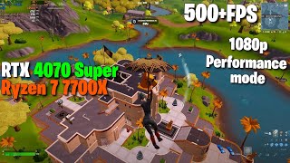 RTX 4070 Super  Ryzen 7 7700x  Fortnite CHAPTER 2 REMIX  500FPS  1920x1080  Chill music [upl. by Ridan]