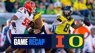 No 1 Oregon ROLLS past No 20 Illinois to remain undefeated  Game Recap [upl. by Eixid131]