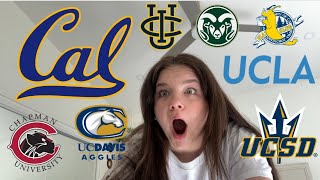 College Decision Reactions 2024 UCLA UCSD UCI CSU amp UNCO Berkeley Acceptance [upl. by Rollin]