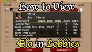 Aoe2 DE How to View Elo in Lobbies [upl. by Eeleak]