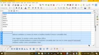 FUNZIONE CONVALIDA DATI IN LIBRE OFFICE [upl. by Knox192]