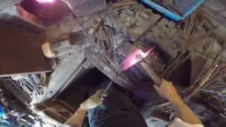 Takeshi Iwai Hand forging a knife  GoPro [upl. by Nellda]