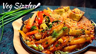 Veg Sizzler  Homemade Sizzler  With and Without Sizzler Plate  Dietichen [upl. by Eisdnyl]