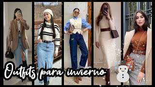 OUTFITS PARA MUJER INVIERNO ☃️ideasdeoutfits outfitsdemoda fashiontrends moda2024 outfit 2025 [upl. by Kirbie620]