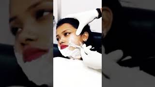 Straight Razor Shave  Indian women face shave by barber shorts [upl. by Melas]