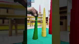 Knobless Cylinders  SensorialMontessori Material Presentation montessori meterial presentation [upl. by Elie]