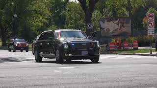 POTUS Motorcade returning from FEMA briefing on Hurricane IAN on 93022 [upl. by Olds691]