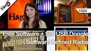 Free Software  20 USB Dongle  Software Defined Radio Hak5 1524 [upl. by Nylrak]