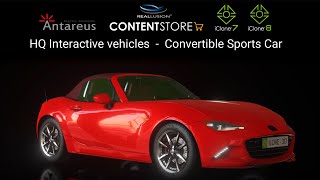 Convertible Sports Car  HQ Interactive Vehicles for iClone [upl. by Orfield]