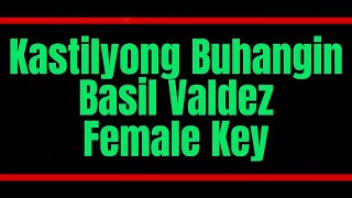 Kastilyong Buhangin by Basil Valdez Female Key Karaoke [upl. by Blanding765]