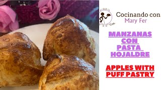 Manzanas con pasta de hojaldre Apples with puff pastry [upl. by Eldrid600]