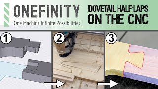 EP7 Onefinity CNC  CNC Dovetail Half Laps  Woodworking Joinery [upl. by Boffa735]