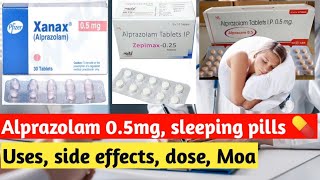 Alprazolam tablets ip 05 mg025 mg  Sleeping pills  Side Effects uses in Hindi [upl. by Krongold]