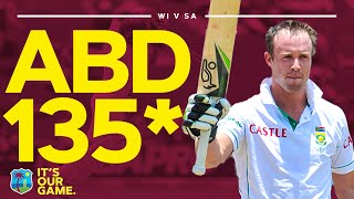 👏 AB de Villiers Batting Masterclass  135 Not Out Including 6 Sixes  West Indies vs South Africa [upl. by Kirshbaum]