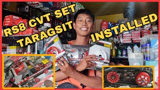 RS8 TARAGSIT CVT SET INSTALLED I HONDA BEAT FI V3 I Malakas na Pangilid [upl. by Karalynn914]