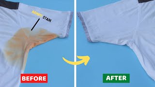 How to Remove Yellow Armpit Stains from Colored Shirts amp Clothes with Baking soda amp Vinegar [upl. by Town]