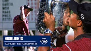 Tiger Woods  1999 PGA Championship  Extended Highlights [upl. by Tumer]