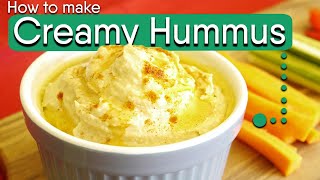 How to make Creamy VEGAN Garlic Hummus Dip  Not Only Carrots cooking Show [upl. by Palma]