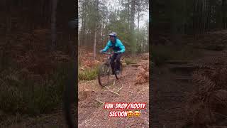 Fun practicing of Drops and rooty section at Moors valley [upl. by Yllrebmik]