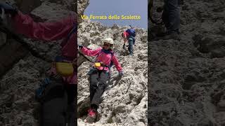 Via Ferrata Dolomites Sentiero attrezzato delle Scalette [upl. by Nwahsak]