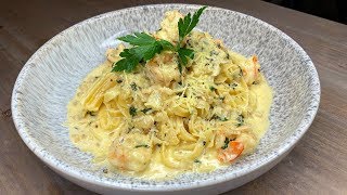 Garlic Prawns Pasta Recipe [upl. by Helen]