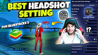 Best Headshot Settings For Free Fire PC  Bluestacks 5 Free Fire Headshot Setting [upl. by Llednahs62]