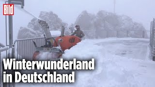 ZUGSPITZE Wintereinbruch mit 7 Grad und erstem Schnee [upl. by Imotas]