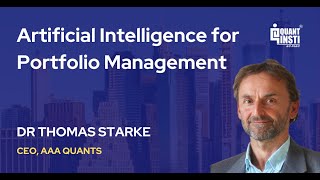 Artificial Intelligence for Portfolio Management  By Dr Thomas Starke [upl. by Lev149]