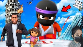 Shinchan Become Ninja amp Saved The World  Franklin amp Dora  GTA 5 [upl. by Britteny187]