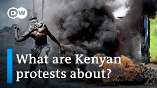 Kenyan police clash with opposition protesters in Nairobi  DW News [upl. by Ecitnerp]