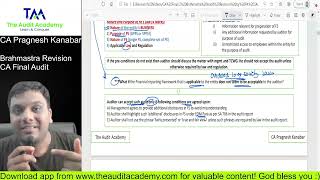 Brahmastra Revision CA Final Audit  SAs  SA 200 series [upl. by Assiren]