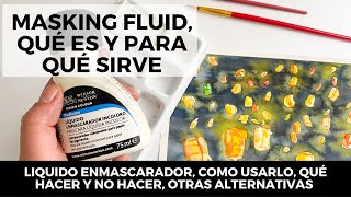 CÓMO USAR MASKING FLUID o liquido enmascarador con ACUARELAS TIPS NO dañar el papel NI pinceles [upl. by Lotte]