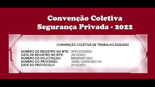 Convenção Coletiva Vigilantes  São Paulo  20222023  Valores [upl. by Desimone]