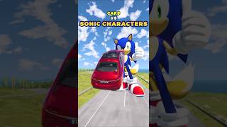 Cars VS Sonic Characters 🚗  BeamNGdrive shorts [upl. by Auoz810]